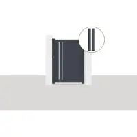 Casanoov Tor Giona 100x140cm Aluminium & 2 Eifel Pfosten H.166cm Grau