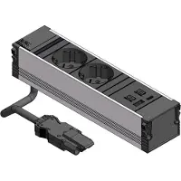 Bachmann CONI 2x Schutzkontakt 1xUSB A/C 22W, schwarz