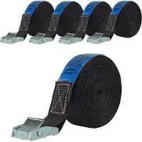 Baumarktplus 5x Spanngurt Gurt Zurrgurt Klemmschloss Auto 1-tlg 6m 250 kg SCHWARZ