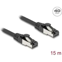 DeLOCK 80576, 15 m, Cat8.1, S/FTP (S-STP), RJ-45, RJ-45, Schwarz