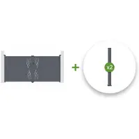 Casanoov Flügeltor Veleta 300x160cm & 2 Pfosten H.190cm Aluminium Grau