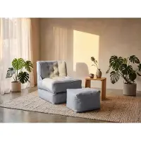 Vente-unique Schlafsessel Zonira Hellgrau 65 cm