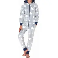 Normann Copenhagen Schlafanzug Jumpsuit Overall Sterne Coralfleece - 76799 in blau | Gr.: 176