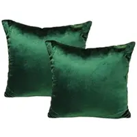 Jack 2er Set Teddy Flausch Kissen 40x40cm in grün | Gr.: 45x45 cm