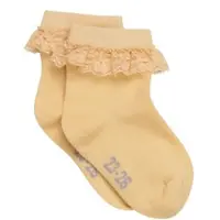 Minymo Kinder Socken "Ankle Sock w. Lace" in Gelb | Gr.: 31-34