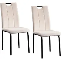HTI 2er Set Stühle Denton aus Samt, H 96,5 cm, Sitzhöhe 47 cm, hoher Sitzkomfort, Ziernähte
