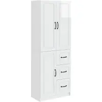 Syfax Schrankset 2 pcs Hochglanz Weiß Holzwerkstoff