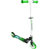 Stamp Klappbarer Light-Up Tretroller, Grün/Schwarz