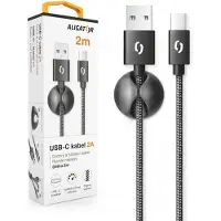 Aligator PREMIUM 2A-Kabel, USB-C, Schwarz