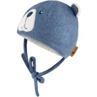 Sterntaler Mütze Bär in blau melange | Gr.: 43 cm