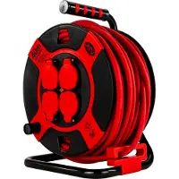 REV 0010307612, 40 m, Draußen, IP44, Spritzwassergeschützt, 1,5 mm², Schwarz, Rot