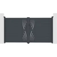 Casanoov Doppelflügeltor Aus Aluminium Veleta 300x160cm Grau