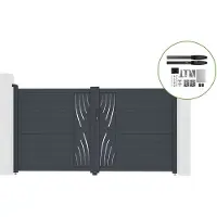 Casanoov Flügeltor Elektrisch Veleta 300x160cm & Drehtorantrieb Hicker B200