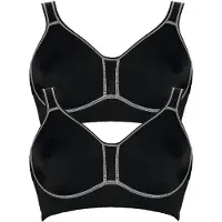 Viania 2er Pack Sport BH Performance in schwarz schwarz | Gr.: 80C