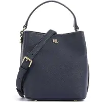 Ralph Lauren für Damen. 431969365003 Kleiner Reese Beuteltasche aus marineblauem Crossover-Leder (OSFA), Lässig