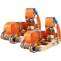 Baumarktplus 2x Profi Ratschen Spanngurt Spanngurte Zurrgurt 2-tlg 5m 4t 4to 4000kg TÜV/GS ORANGE