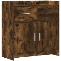 vidaXL Sideboard Geräucherte Eiche 75 x 36 x 80 cm Holzwerkstoff