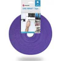 Velcro One Wrap Band 20 mm breit, violett, 25 m