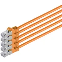 S-Conn RJ45 Patchkabel m. CAT 7 Rohkabel PIMF or. 0,25m