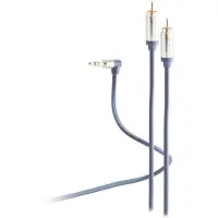 Flexline Klinkenkabel 3,5mm flex. Winkel auf 2 Cinch 0,75