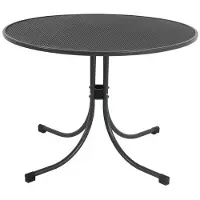 Mwh Universal Gartentisch - Material: Metall, Farbe: Eisengrau, Maße: Dia 105 cmxDia 105 cmx74 cm; 879508