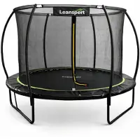 Leantoys LEAN Gartentrampolin mit Innennetz, schwarz und grün, 183 cm (6 Fuß)