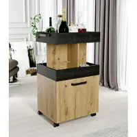 Forte Servierwagen HOME BAR 203 Optik: Artisan Eiche Schwarzeiche, von
