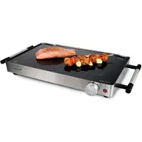 Korona 46100 2-in-1 Tisch-Glasgrill, Farbe:Silber-Schwarz