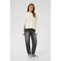 Kaffe Strickpullover KAmasja Baggy fit white