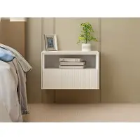 Vente-unique Nachttisch Caldrin Weiß 54 cm