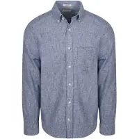 Gant Hemd Cotton Leinen Blau