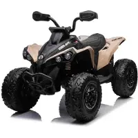 BOGI Can-am ATV Quad Kinderfahrzeug Elektrofahrzeug 2x35W Motor 12V 7Ah Beige