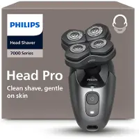 Philips Glatzen-Rasierer "HS7980/15" Haarschneider mit 36 ComfortCut-Klingen, inkl. Reinigungsstation