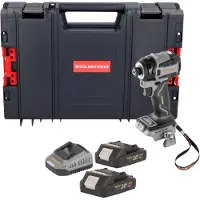 Procraft Industrial ID20Abb Akku Schlagschrauber 20 V 180 Nm 1/4" + 2x Akku 2,0 Ah + Ladegerät +