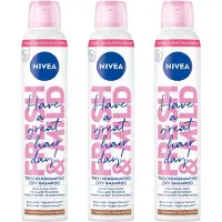 Beiersdorf NIVEA Trockenshampoo Hair Care Mittlere Haartöne Fresh & Mild schonend 3 x 200ml