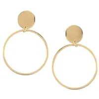 Hey Happiness Vergold. Ohrringe Creolen Edelstahl in Gold | Gr.: onesize