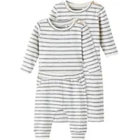 Name it Baby Geschenkset Body, Einteiler, Shirt und Hose in Braun | Gr.: 62