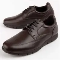 Purapiel Komodo Oxford Herrenschuhe aus Leder in Marron mit rutschfester Gummisohle und gepolsterter Innensohle