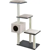 Silvio Design Katzen-Stufenboy Cosy anthrazit, Kissen sand, ca. 36x80x126 cm