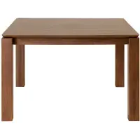 Miliboo - Esstisch quadratisch dunkel gebeiztes Holz L120 cm RAYA