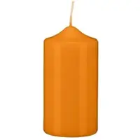 Kopschitz Kerzen Stumpen Kerzen Mango Orange 30 x Ø 7 cm, 6 Stück getauchte Stumpenkerzen mit Spitzkopf in RAL Qualität