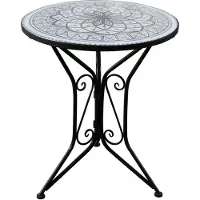 HTI Gartentisch Metall Schwarz Byzanz