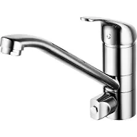 Sanicomfort Küchenarmatur TAMPA NEW Chrom – Spültischarmatur mit Geräteanschluss & Einhebelmischer – Hochdruck Wasserhahn für Küche, 360° schwenkbar, aus Messing