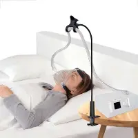 Zimtky CPAP Schlauchhalter, 360° Drehung Regulieren CPAP Schlauchheber und Schlauchunterstützung Aufhänger zur Verhinderung von CPAP Schlauch Leckage & Verwicklung,CPAP Schlafapnoe Gerät Zubehör (Schwarz)