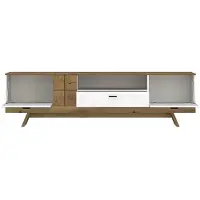 Die Möbelfundgrube TV - Lowboard weiß Hochglanz - Coast Evoke Eiche 216 cm - ORETA