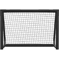 Vigevee Fußballtor 180 x 120 x 60 cm – Kinder Fußballtor mit Torwand & Netz, stabiles Metalltor für Garten & Indoor, Schwarz
