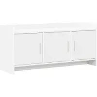 vidaXL TV-Schränk 102 x 33 x 47 cm Weiß Holzwerkstoff