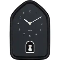 Karlsson – Moderne Kitty-Wanduhr – Schwarz – Ø29,1 cm