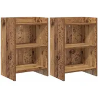 vidaXL Nachttische 2 Stk Altholz 40 x 30 x 60 cm Holzwerkstoff 8011008