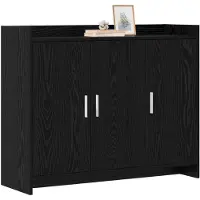 vidaXL Sideboard Schwarze Eiche 98,5 x 33 x 80 cm Holzwerkstoff